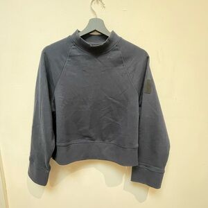 On Running Dark Blue Cowl Neck Sweater